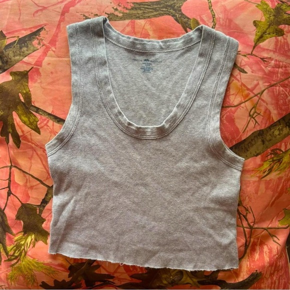Brandy Melville Tops - brandy melville grey connor tank ribbed